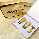 Moschino Fresh Gold perfumed water 5 ml + body lotion 25 ml + shower gel 25 ml, gift set