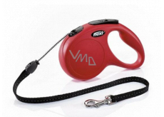 Flexi New Classic self-winding leash S 5 m to 12 kg red / cable