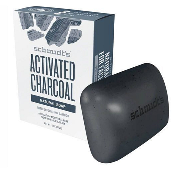 Schmidt's Activated Charcoal + Magnesium Natural Bar Soap Hydrating, Free of Parabens, Phthalates, and Artificial Fragrances 142 g