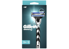 Gillette Mach3 razor + spare head 2 pieces for men