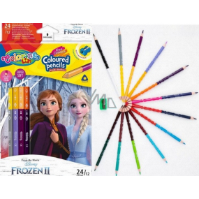 Colorino Crayons triangular Disney Frozen double-sided 24 colors