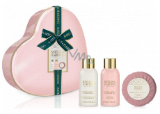 Baylis & Harding Jojoba, Vanilla & Almond oil shower gel 30 ml + body lotion 30 ml + toilet soap 50 g + tin can, cosmetic set for women