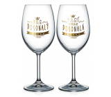 Nekupto Pair of wine glasses Mr. Perfect and Mrs. Perfect 2 x 440 ml