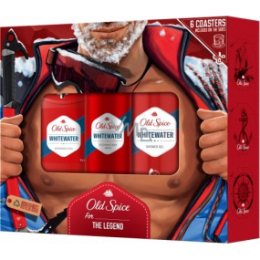 Old Spice White Water Alpinist shower gel 250 ml + deodorant stick 50 ml + deodorant spray 150 ml, cosmetic set for men