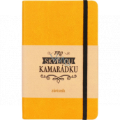 Albi Gift journal pad medium yellow For a great friend 11 x 17 cm