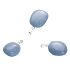 Angelit Troml pendant natural stone, 2,2 - 3 cm, 1 piece, stone of peace