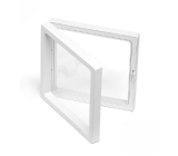 3D universal plastic frame with foil, white 11 x 11 cm