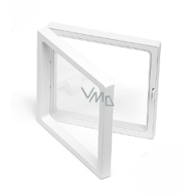 3D universal plastic frame with foil, white 11 x 11 cm