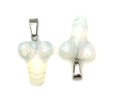 Opalite Penis for happiness, synthetic stone pendant approx. 11 x 22 mm, wishing and hope stone