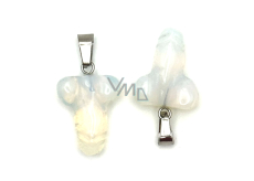 Opalite Penis for happiness, pendant synthetic stone, approx. 11 x 22 mm, wishing and hope stone