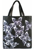 Shopping bag fabric black Butterfly 34 x 36 x 22 cm