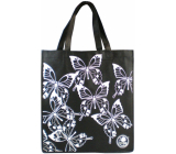 Shopping bag fabric black Butterfly 34 x 36 x 22 cm