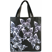 Shopping bag fabric black Butterfly 34 x 36 x 22 cm