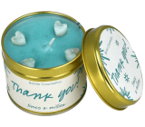 Bomb Cosmetics Thank You - Thank You scented natural, handmade candle in tin box burns up to 35 hours