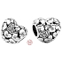 Charm Sterling silver 925 Sparkling openwork hearts, bead on love bracelet