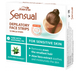 Joanna Sensual Aloe Vera Facial Depilatory Strips 12 pieces and Gentle Oil 10 ml