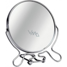 Double-sided cosmetic mirror with stand 9 cm 60230