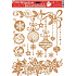 Glue - free window films with gold glitter 1. Christmas rose 42 x 30 cm