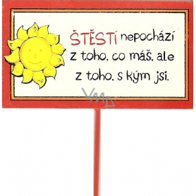 Nekupto Sign for flowerpot Happiness 30 cm