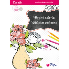 Ditipo Glittering coloring book Vase 21 x 30 cm