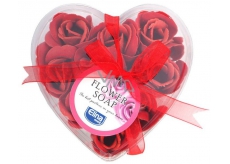 Soap Flower- Rose- HEART, Red 5568