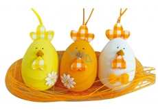Plastic chickens 5 cm, 3 pcs