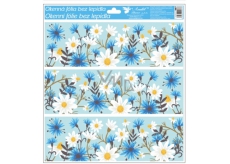 Glue-free window foil with glitter flower tape 33 x 30 cm