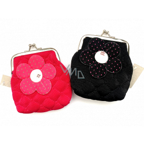 Cosmetic bag with flower quilted 9,5 x 10 cm different colours
