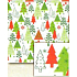 Nekupto Gift wrapping paper 70 x 200 cm Christmas White, green and red trees