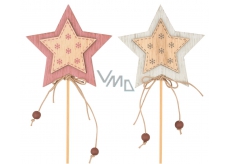 Wooden star, flakes 7 cm + skewers 1 piece