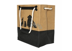 Albi Eco bag made of washable paper with handle - dogs 30 cm x 34 cm x 18 cm