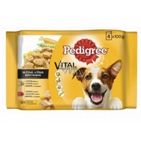 Pedigree Vital Protection with chicken and vegetables, with beef and vegetables in juice pouch 4 x 100 g
