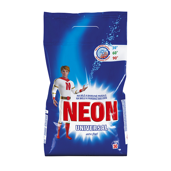 Neon Universal Fresh washing powder for washing white and colored laundry 50 doses of 3 kg
