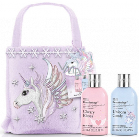 Baylis & Harding Beauticology Unicorn cleansing gel 100 ml + shower cream 100 ml + textile bag, cosmetic set for children