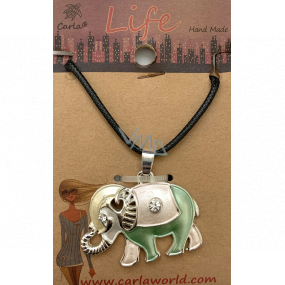 Albi Jewellery necklace cord black Elephant symbol of happiness 1 piece