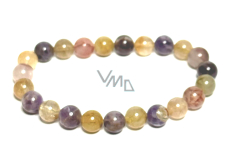 Auralite 23 bracelet elastic natural stone, ball 8 mm / 16 - 17 cm, one of the most powerful stones on the paneta