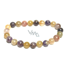 Auralite 23 bracelet elastic natural stone, ball 8 mm / 16 - 17 cm, one of the most powerful stones on the paneta