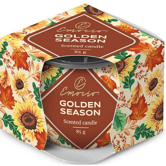 Emocio Dekor Golden Season scented candle glass 70 x 62 mm 85 g