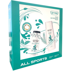 Str8 All Sports antiperspirant deodorant spray 150 ml + shower gel 400 ml, cosmetic set for men