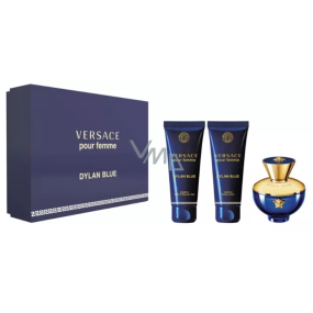 Versace Dylan Blue pour Femme eau de parfum 50 ml + body lotion 50 ml + shower gel 50 ml, gift set for women