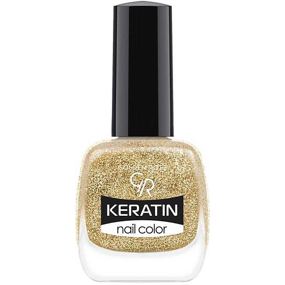 Golden Rose Keratin Nail Color Glitter nail polish 406 10,5 ml
