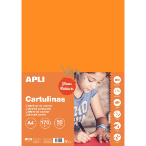 Apli Colored papers A4 Fluo orange 170 g 50 sheets