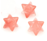 Crystal pink merkaba hmatka 13 mm, stone stones