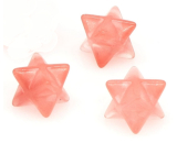 Rose Quartz Merkaba Palm Stone 13 mm, stone of stones