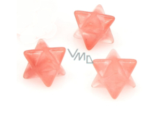 Crystal pink merkaba hmatka 13 mm, stone stones