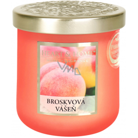 Heart & Home Peach passion soy scented candle medium burns up to 30 hours 110 g