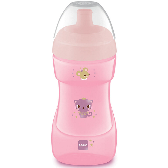 Mam Sports Cup spill resistant sports cup 12+ months Pink 330 ml