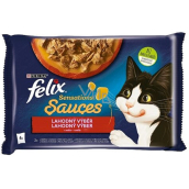 Felix Sensations Sauces Multipack turkey and lamb in flavored sauce, complete food for adult cats 4 x 85 g