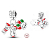 Charm Sterling Silver 925 Christmas 3-in-1 Dog, Cat, and Paw, Bracelet Pendant Christmas