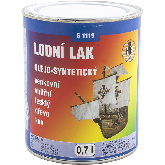 HB-Lak S1119, boat varnish, transparent varnish for boats, 700 ml